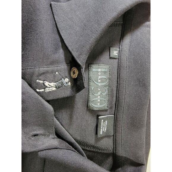 NWT Bobby Jones Pima Cotton 1930 Men's Black Golf Polo Shirt - Medium - Picture 3 of 6